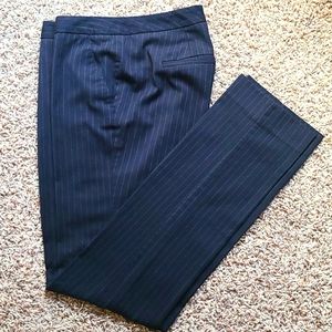 The Limited Drew Fit Navy Pinstripe Slacks